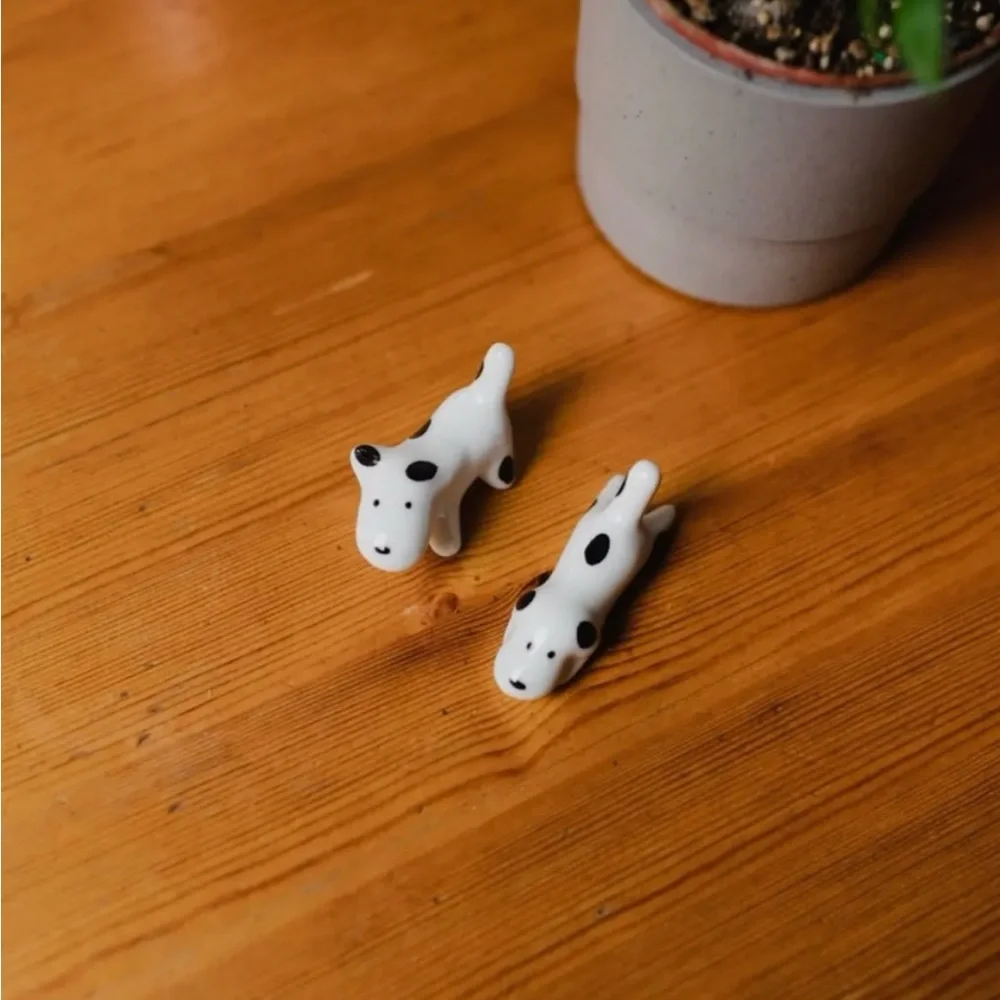 Ceramic Dog Chopstick Rest Set - Picture 2 of 4
